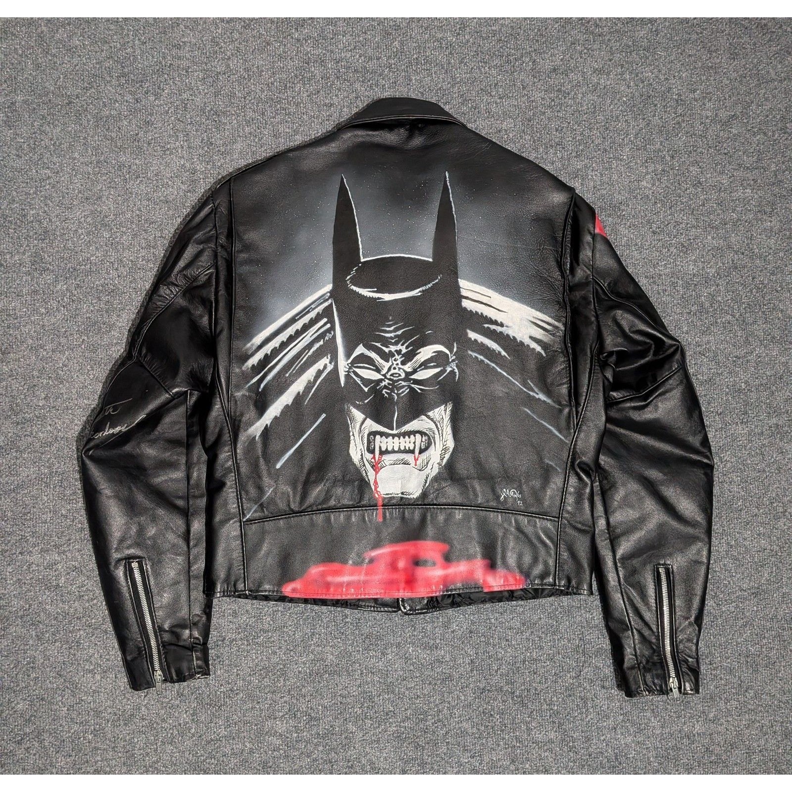 Schott Nyc Size 42 Motorcycle Jacket Leather Usa Black